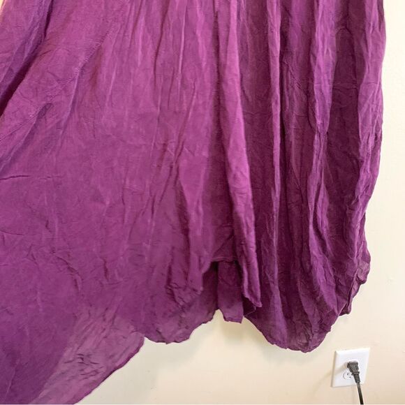Click by Color Me Cotton Cupro Rayon lightweight Drape Dress purple large - Picture 2 of 8